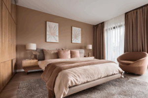 Mocha Mousse en interiores